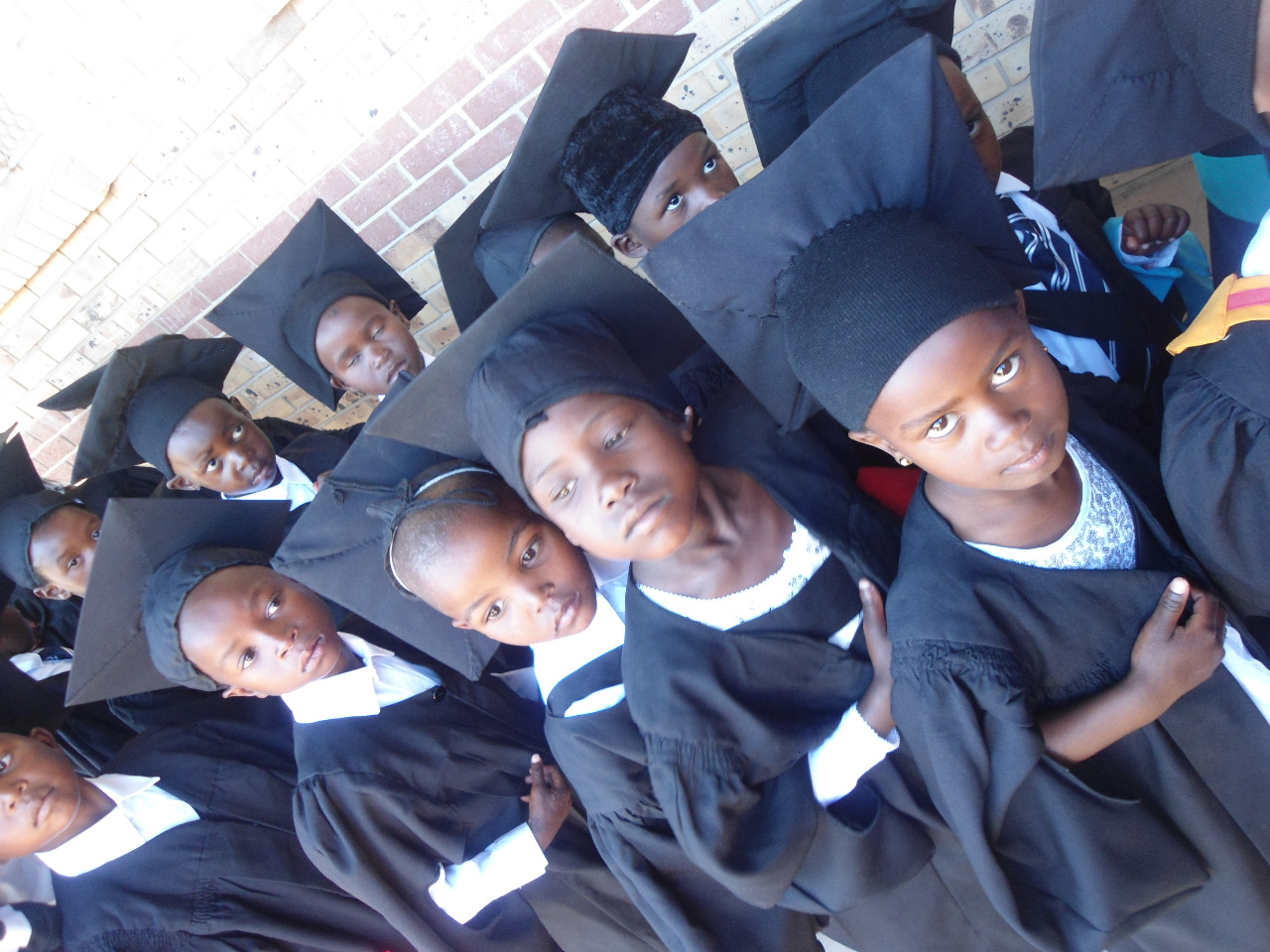 Children in school uniform at the Siyakhana centre in Mount Frere